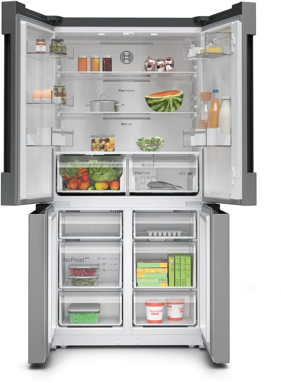 Série 4 Réfrigérateur multi-portes congélateur en bas 183 x 90.5 cm Acier brossé anti-traces, Total No Frost KFN96VPEA – Image 3