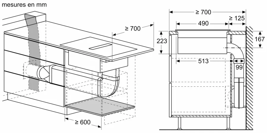 Table induction aspirante 70 cm sans cadre PVQ711H26E – Image 6