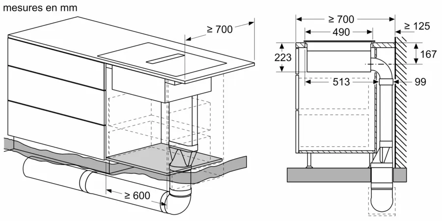 Table induction aspirante 70 cm sans cadre PVQ711H26E – Image 7
