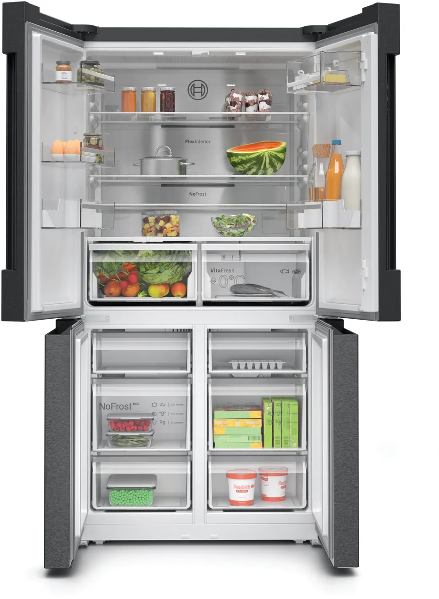 Série 4 Réfrigérateur multi-portes congélateur en bas 183 x 90.5 cm Acier brossé noir anti-traces, Total No Frost – Image 9
