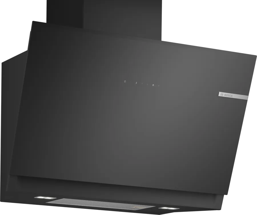 Hotte murale 80 cm Noir avec finition en verre, Noir – Image 5