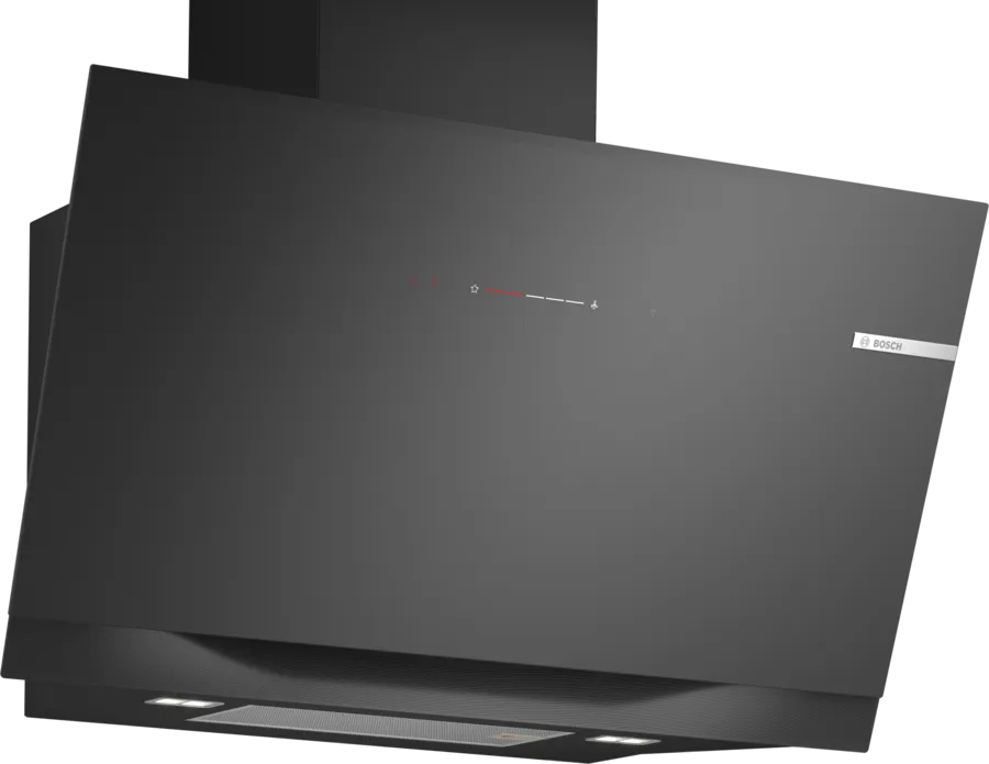 Hotte murale 90 cm Noir avec finition en verre, Noir DWK91LT60 – Image 9