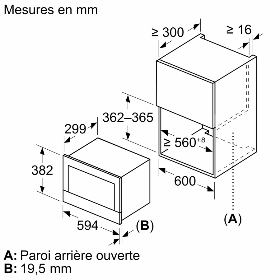 Micro-ondes encastrable Noir BFL7221B1 – Image 6