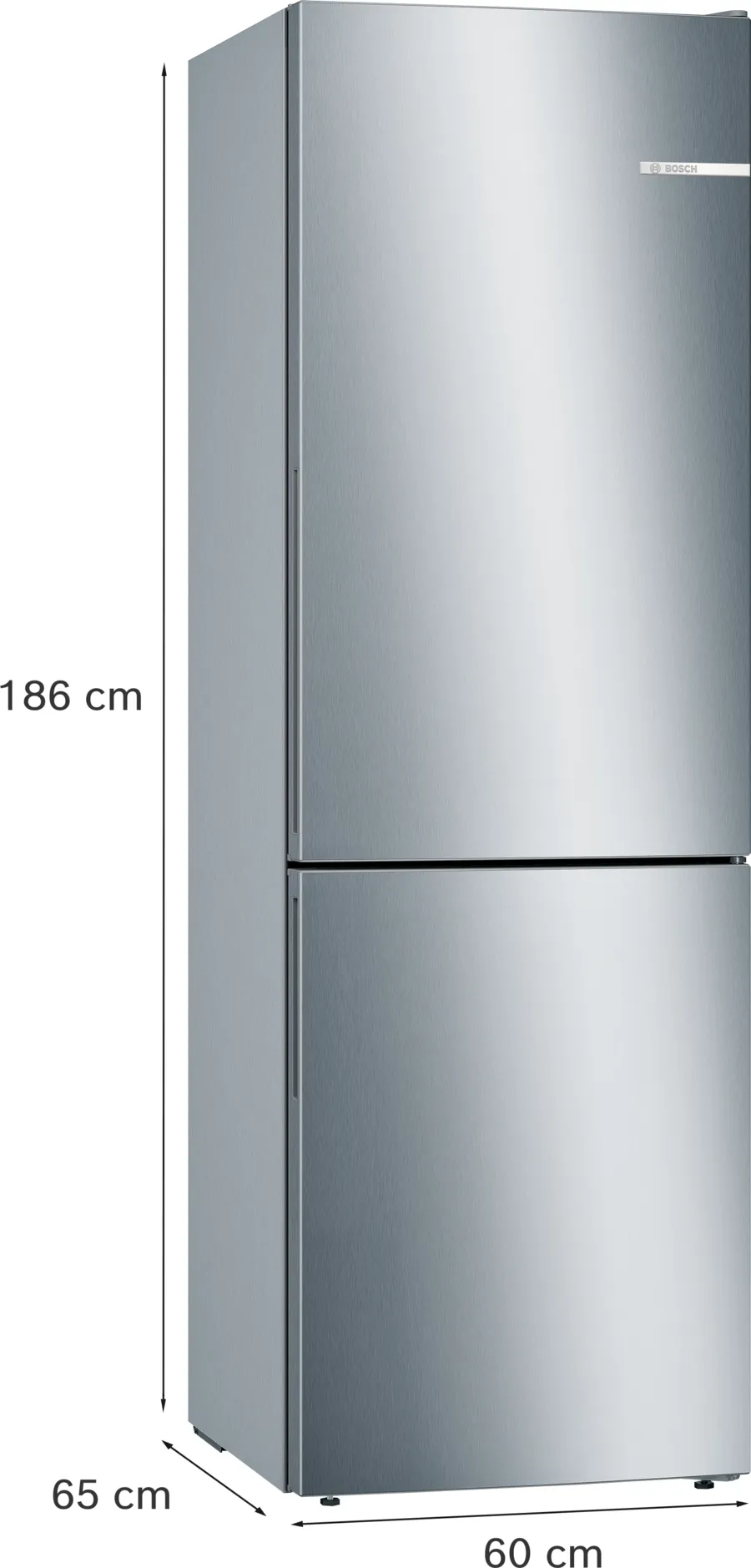 Série 6 Réfrigérateur combiné pose-libre 186 x 60 cm Couleur inox – Image 3