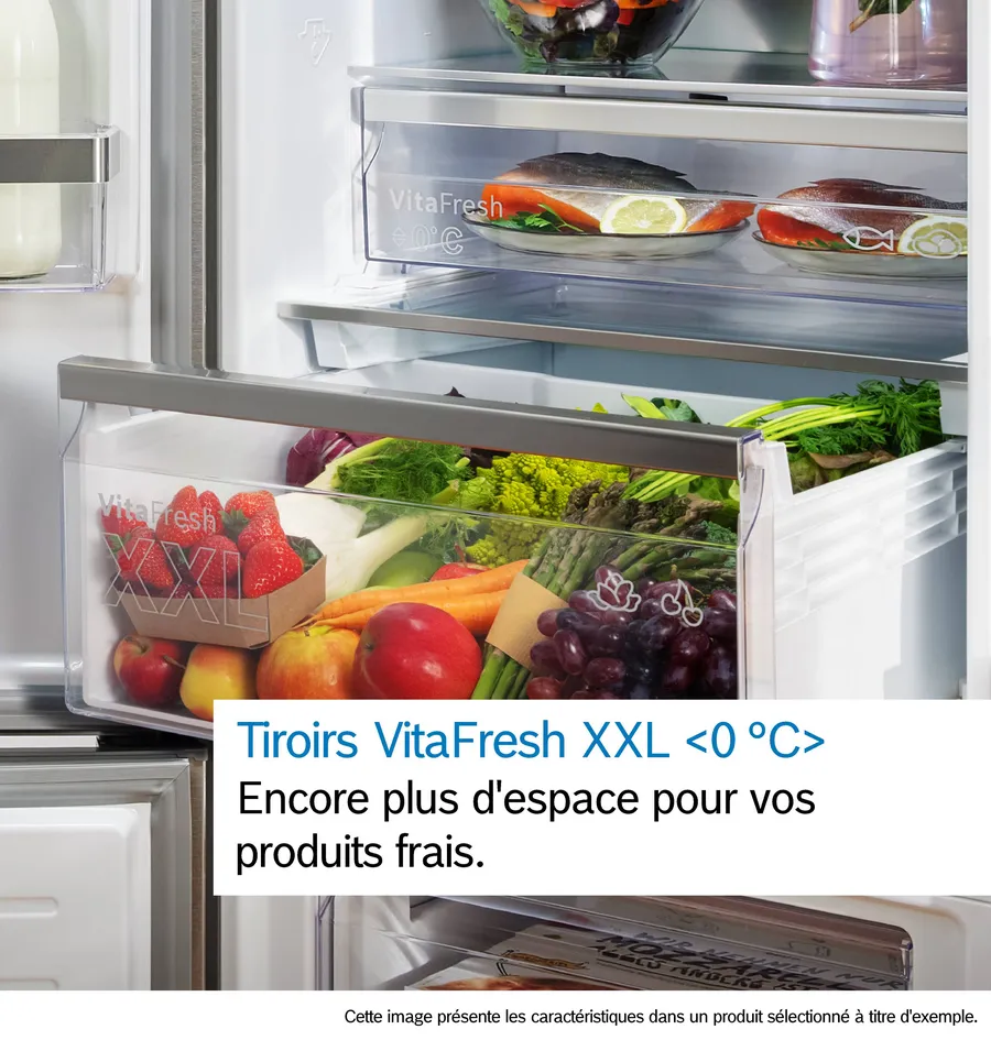 Série 4 Réfrigérateur multi-portes congélateur en bas 183 x 90.5 cm Acier brossé noir anti-traces, Total No Frost – Image 20