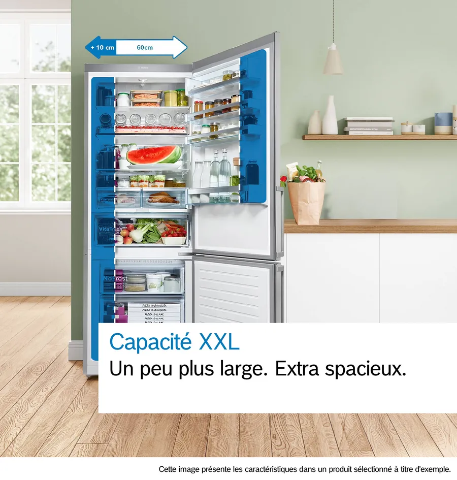 Série 4 Réfrigérateur combiné pose-libre 203 x 70 cm Couleur inox, Total No Frost KGN492LDF – Image 19