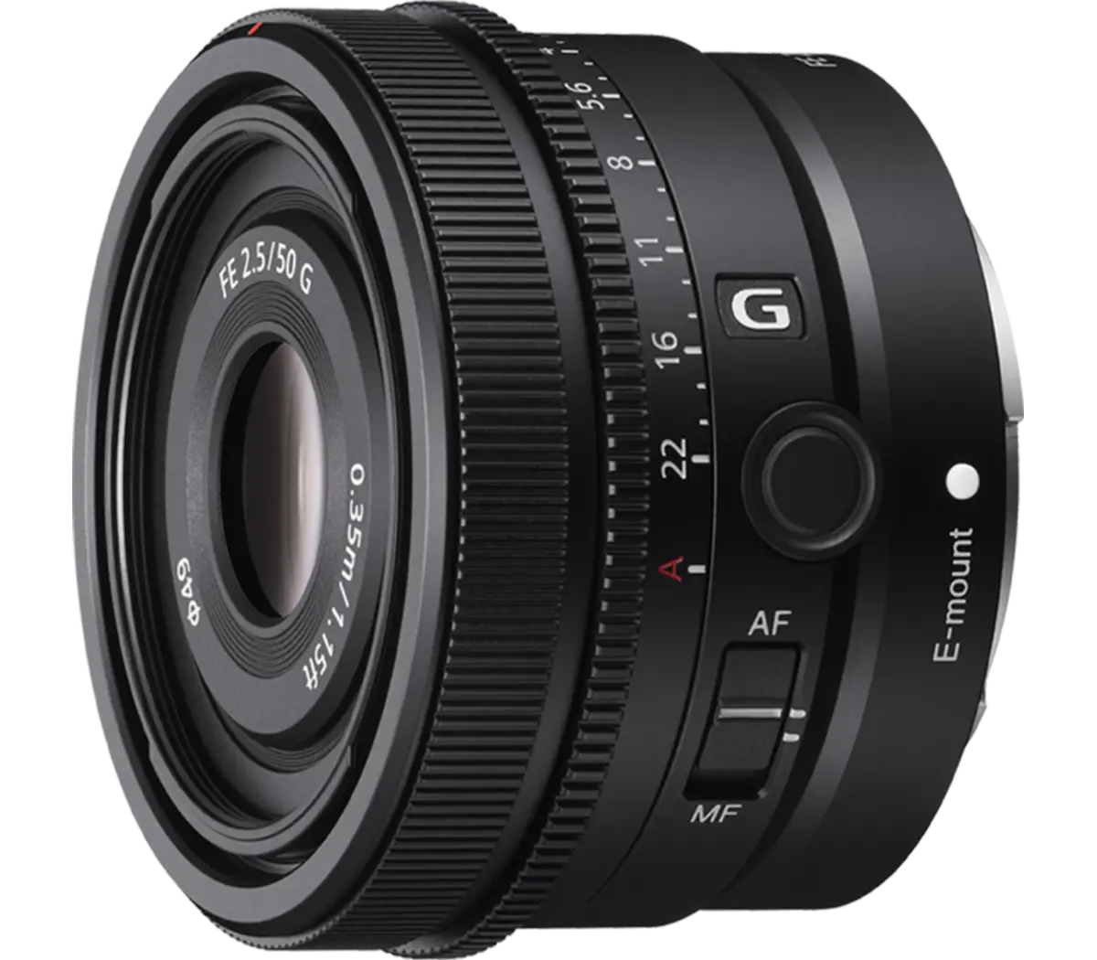 Objectif FE 50 mm F2,5 G Standard Prime G plein format Modèle : SEL50F25G