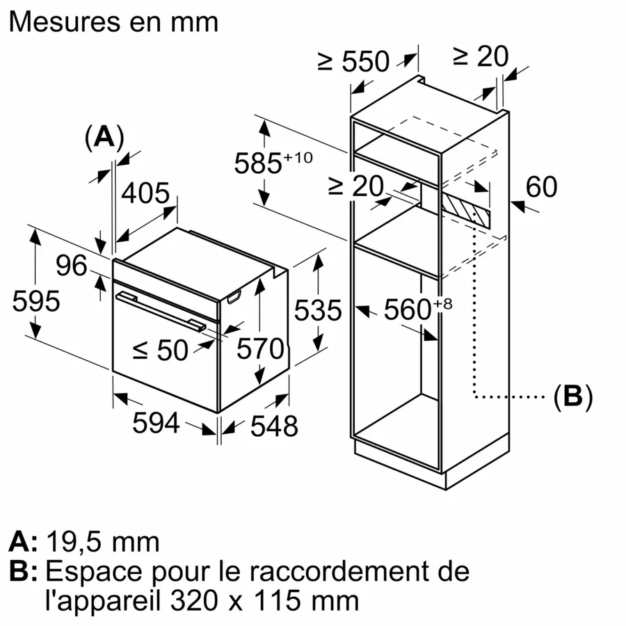 Four encastrable avec fonction vapeur 60 x 60 cm Inox HRG572ES3 – Image 13