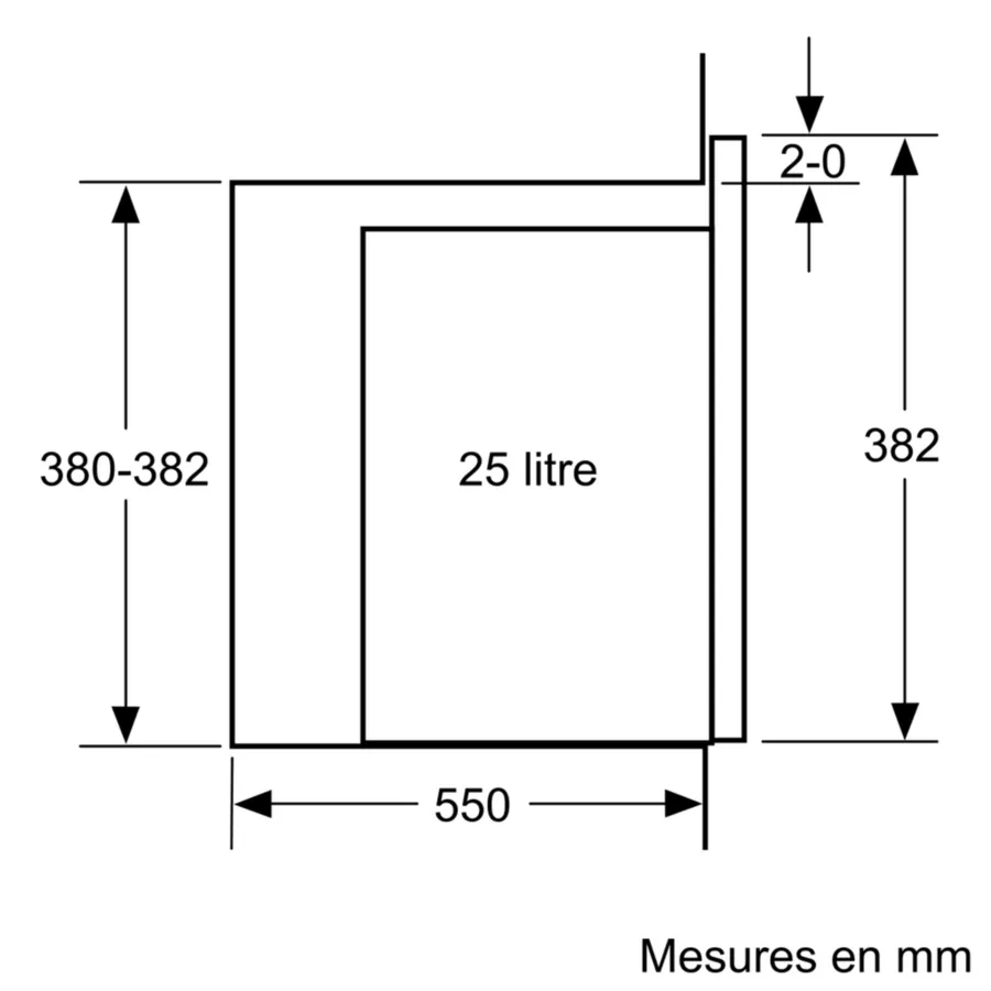 Micro-ondes intégrable 59 x 38 cm Inox – Image 9