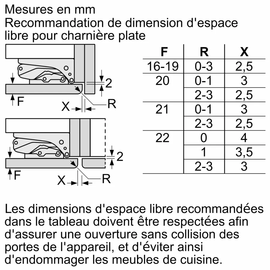 Série 6 Réfrigérateur intégrable avec compartiment congélation 157.8 x 55.8 cm charnières pantographes – Image 17
