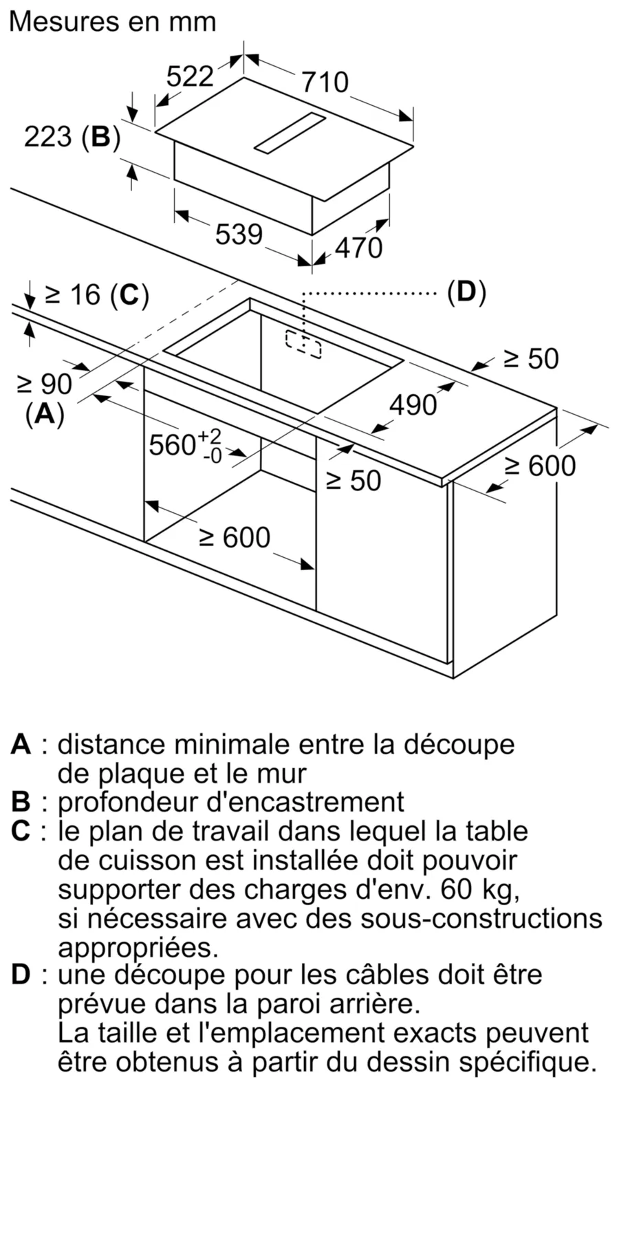 Table induction aspirante 70 cm sans cadre PVQ711H26E – Image 20