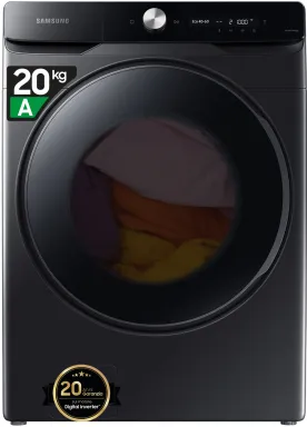 Machine à laver Samsung, modèle LAV 20, capacité : 20 kg, vitesse d’essorage maximale : 1 000 tr/min